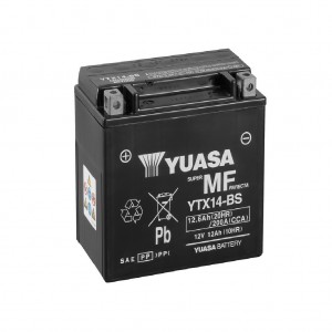 Akumulator YUASA YTX14-BS 12V 12Ah L+ + elektrolit