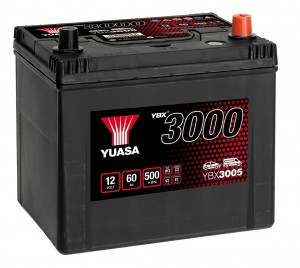 Akumulator YUASA (3000) 12V 60Ah D+ JIS