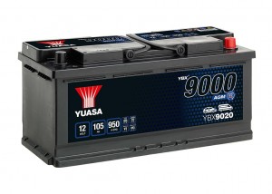 Akumulator YUASA (9000) 12V 105Ah D+