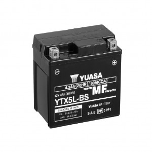 Akumulator YUASA YTX5L-BS 12V 4Ah D+ + elektrolit